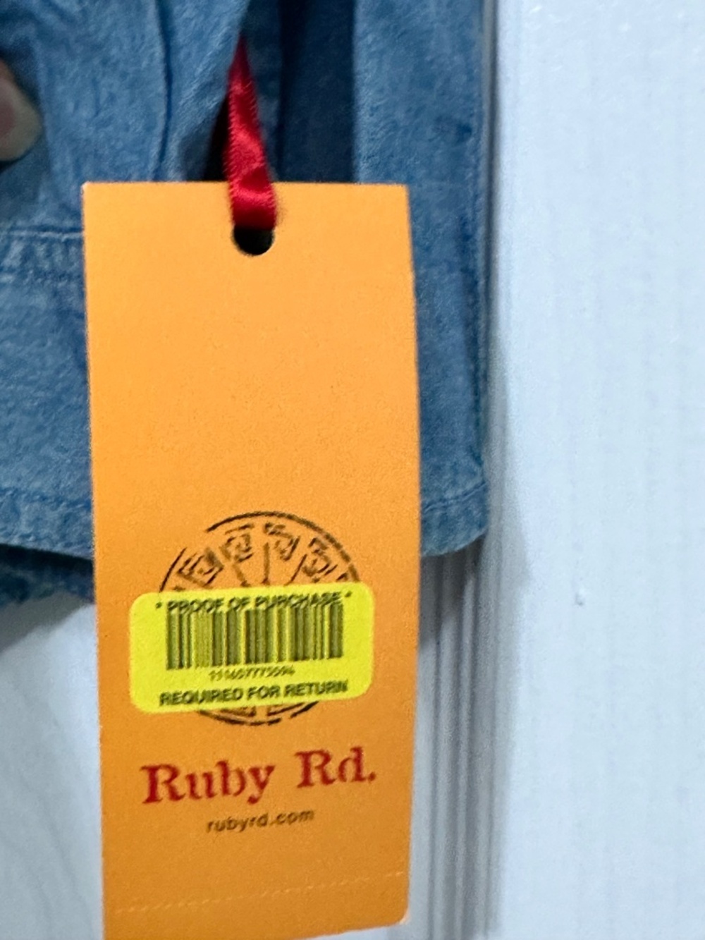 Ruby Rd Button up Shirt Size 12 Blue - Picture 7 of 8